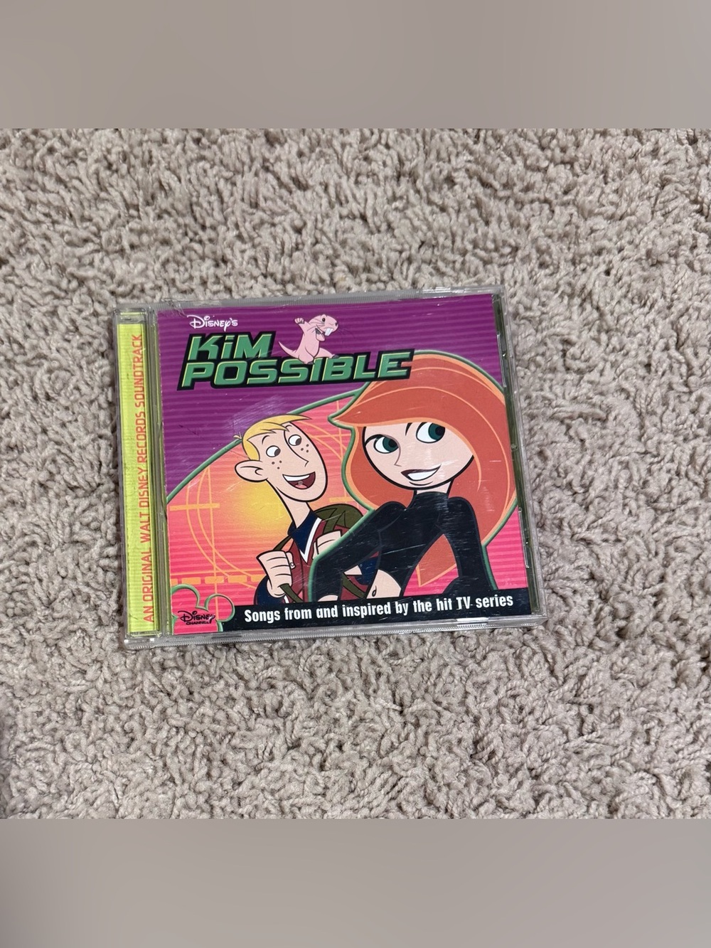 Disney Kim Possible CD Back Cover - Pink and Orange Gradient Artwork